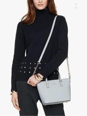 kate spade Light Blue Mini Tote with Chain Strap
